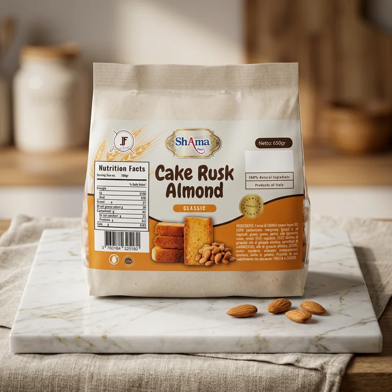 SHAMA CAKE RUSK (ALMOND)(F.PACK)