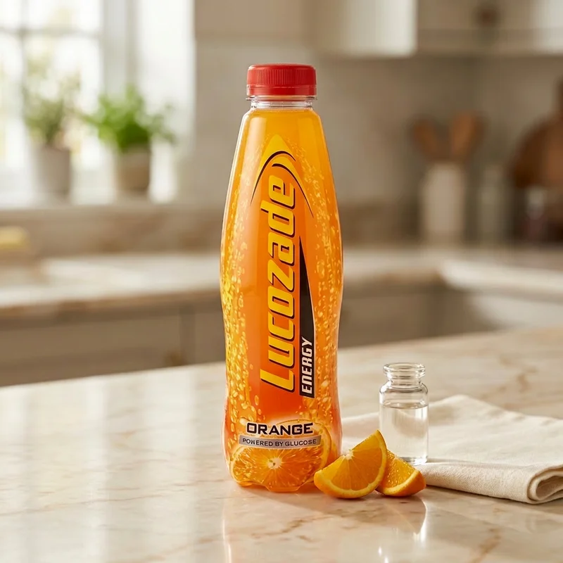 LUCOZADE ORANGE BOTTLE PLASTIC