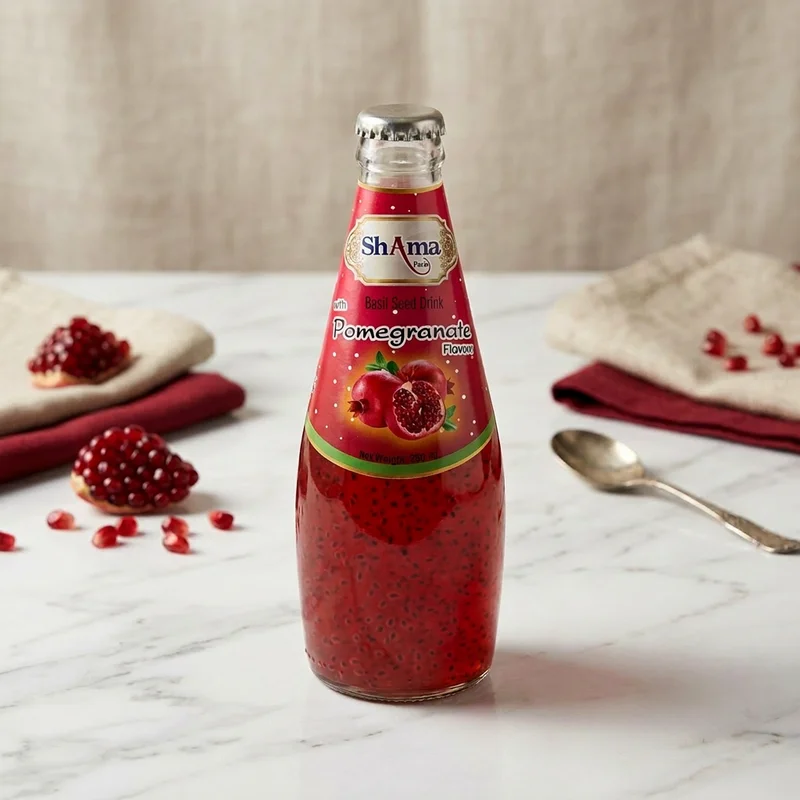 SHAMA BASIL SEED DRINK (POMEGRANATE)