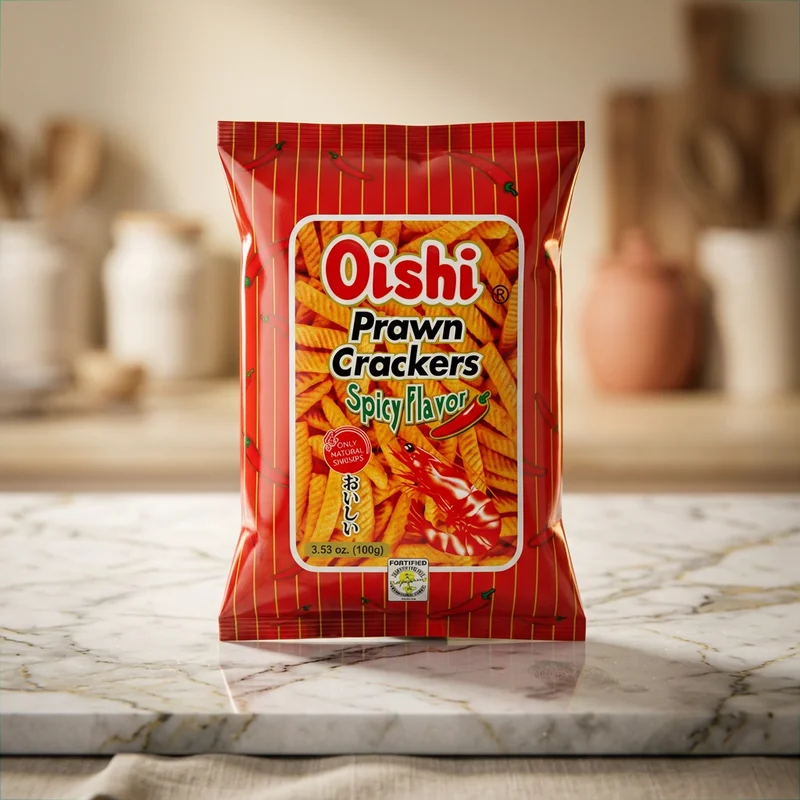 OISHI PRAWN CRACKERS HOT